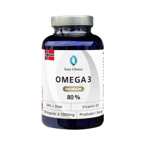 Easy Choice - Omega 3 Premium 1000mg med tilsatt D3- 120 kapsler