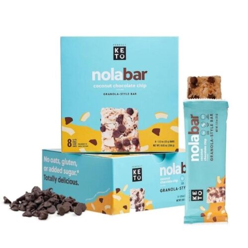 Nola Bars - Coconut Chocolate Chip - Keto Bar - 8 Barer