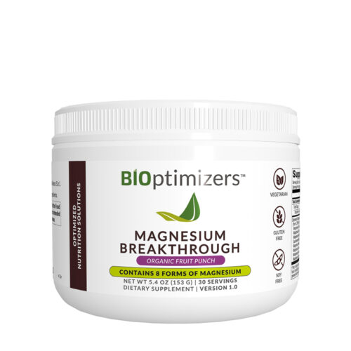 BiOptimizers - Magnesium Breakthrough Drink Mix - Fruit Punch - 30 porsjoner