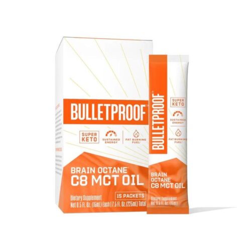 Bulletproof Brain Octane C8 MCT olje - 15 poser (15ml hver) - Travel Pack