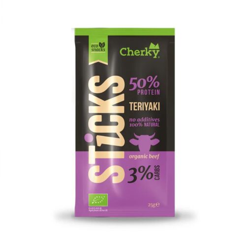 Cherky - Beef Stick - Teriyaki - Økologisk & Gressforet - 25g