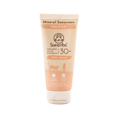 Suntribe - Baby & Kids Natural Mineral Sunscreen Spf 30 - Naturlig solkrem